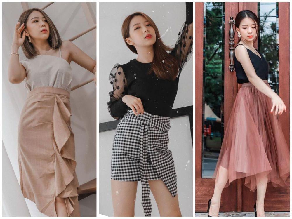 10 Ide Mix and Match Skirt ala Felicia Belinda, Kasual dan Elegan!