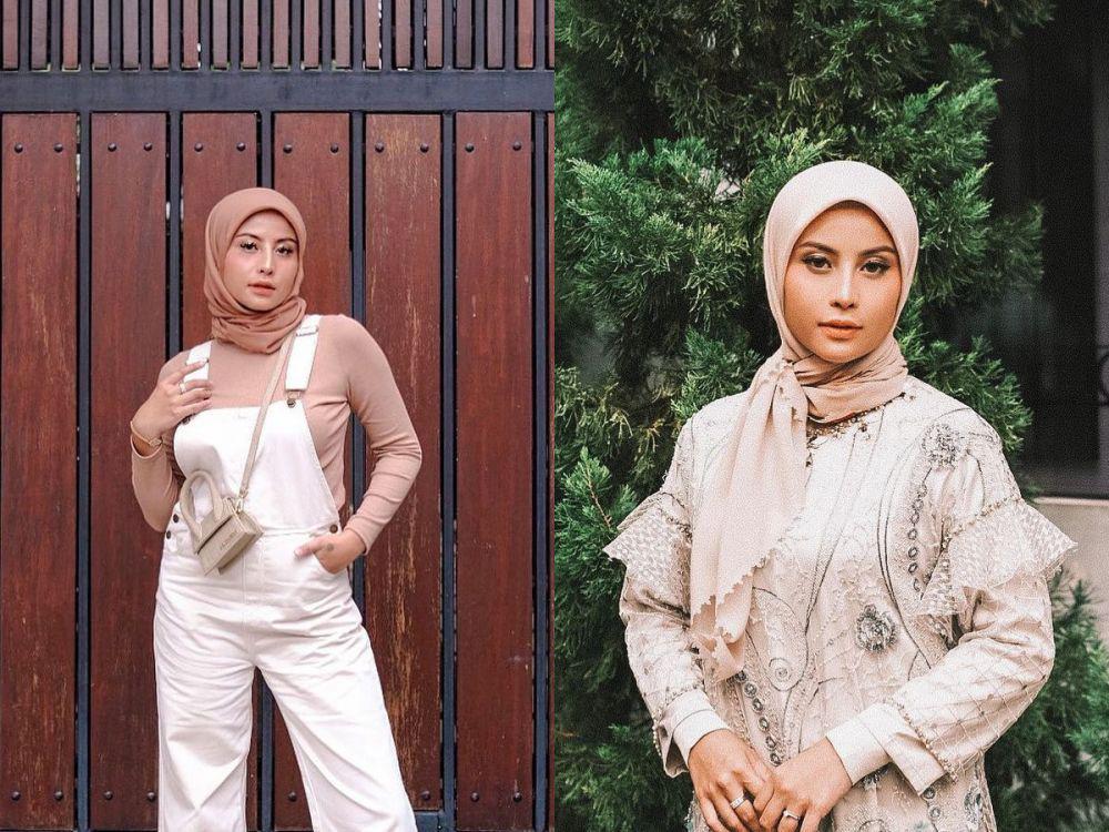 Tampil Beda, 9 Potret Manis Awkarin Berhijab Selama Ramadan
