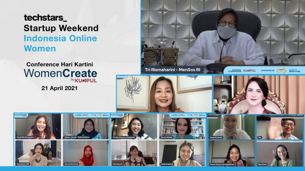 Konferensi Hari Kartini Women Create yang diadakan oleh Kumpul secara virtual, pada 21 April 2021. (Dok.Kumpul)