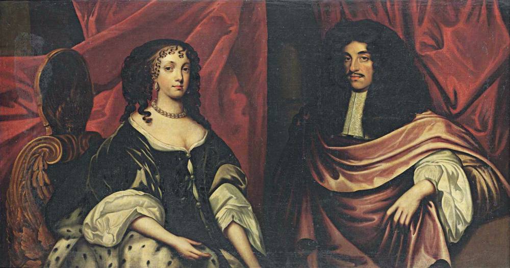 Catherine dari Braganza dan Raja Charles II, 1665 (wikimedia.org)