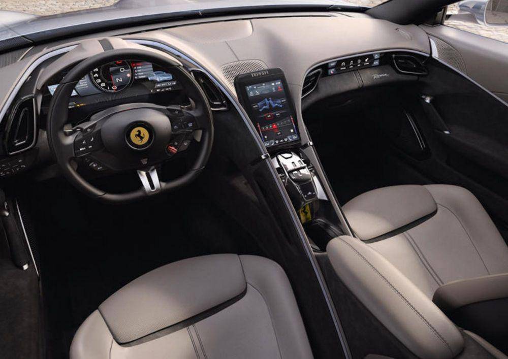 Ferrari Roma dilengkapi dengan banyak fitur entertaiment dan konektivitas lebih lengkap dibandingkan model Ferrari lainnya (carindigo.com)