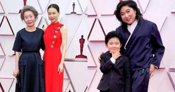 9 Momen Pemeran Minari di Red Carpet Oscar 2021, Tampil Formal Elegan!