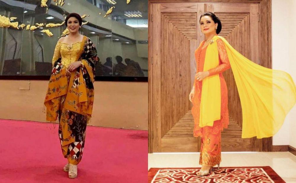 10 Adu Gaya Kebaya Yanti Airlangga Vs Dewi Bamsoet, Elegan Paripurna!