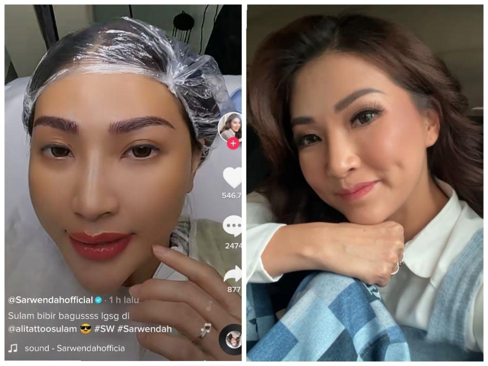 10 Potret Terbaru Sarwendah Usai Sulam Alis dan Bibir, Makin Cetar!