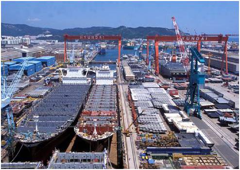 Galangan kapal Daewoo Shipbuilding & Marine Engineering (DMSE) yang berada di Korea Selatan (www.businesskorea.co.kr)