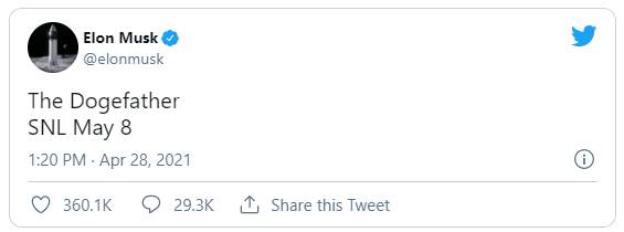 Tweet @elonmusk
