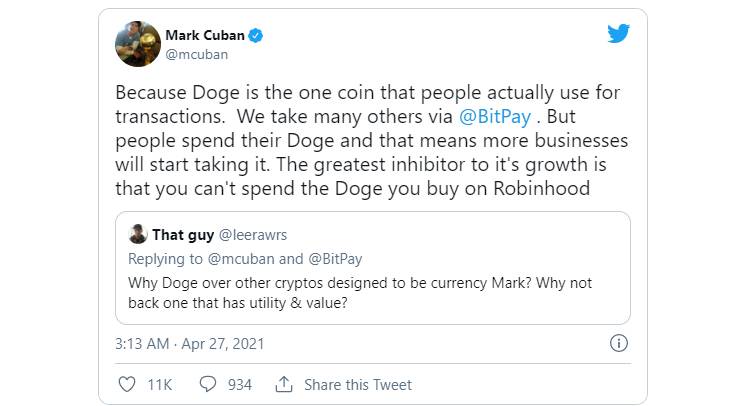 Tweet @mcuban