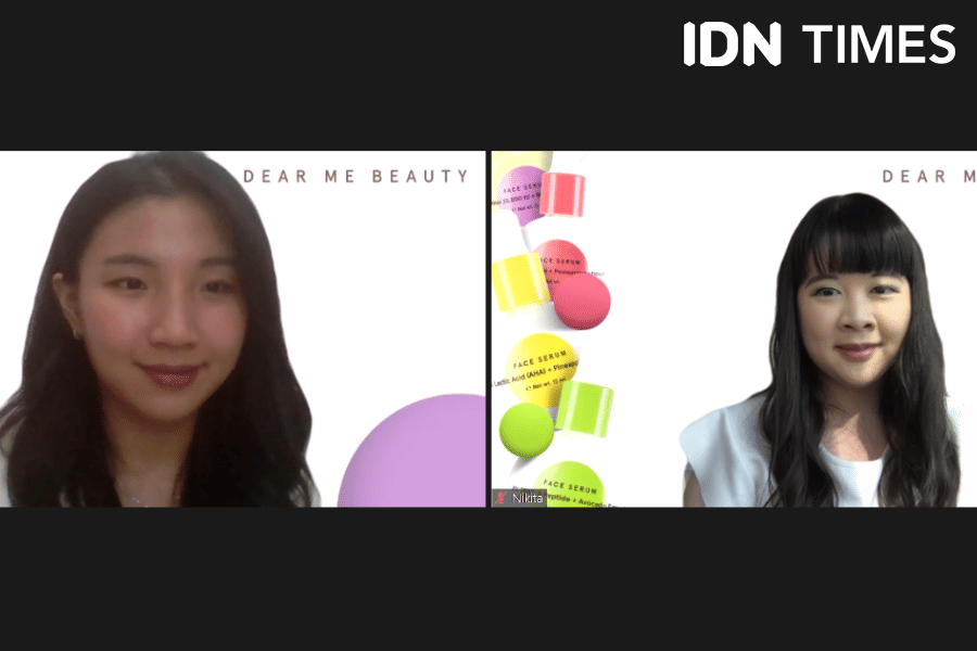 Peluncuran Single Activator Face Serum dari Dear Me Beauty, Rabu (28/4/2021). IDN Times/Tyas Hanina
