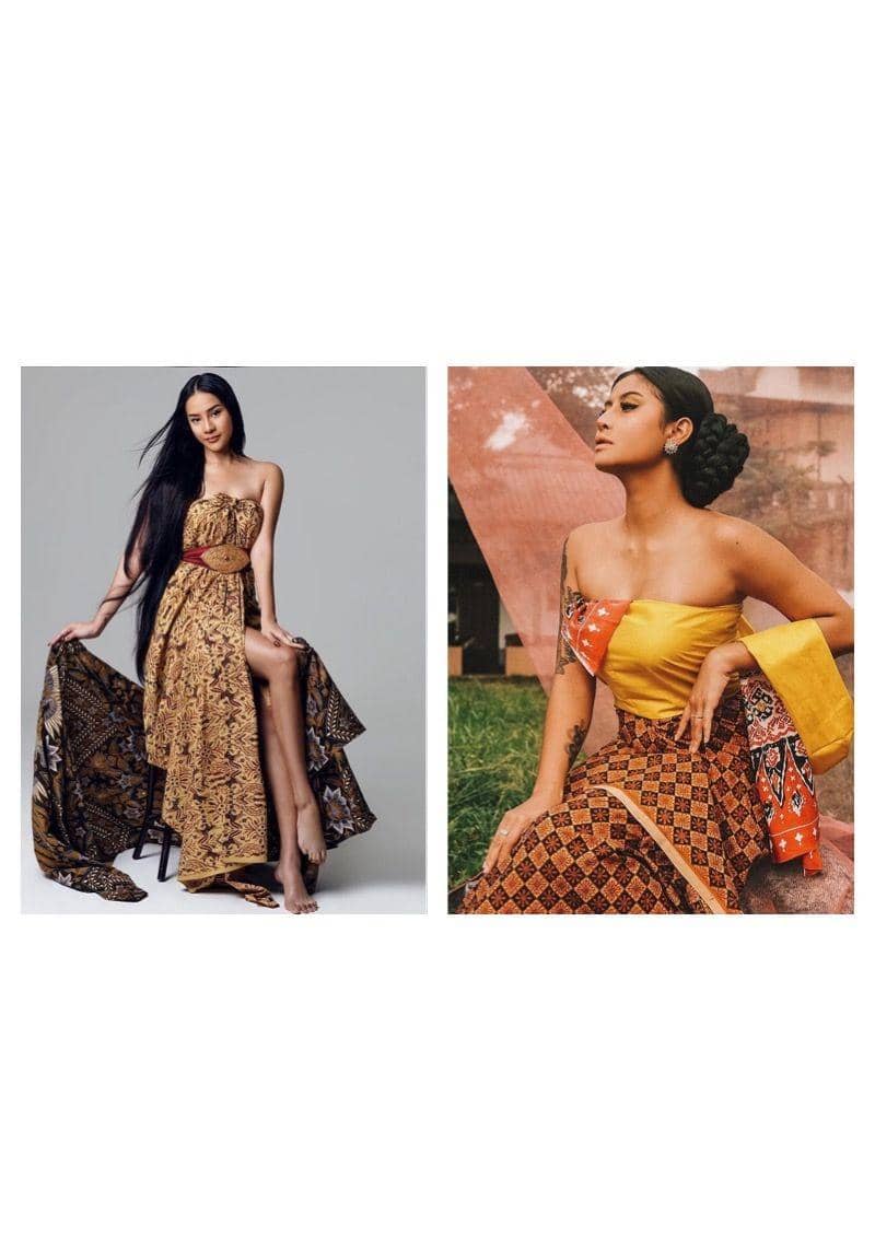 10 Adu Pesona Awkarin vs Anya Geraldine dengan Pakaian Tradisional