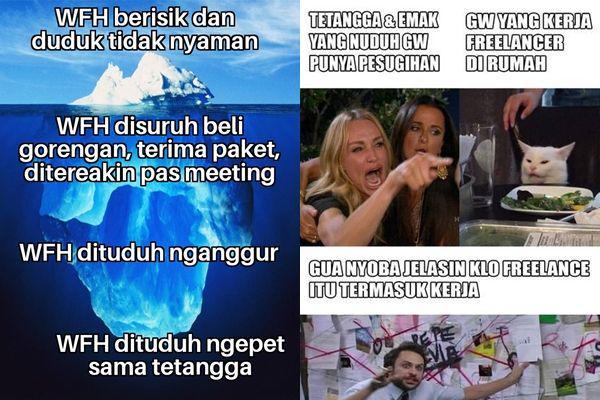 10 Meme Kerja dari Rumah Disangka Ngepet, Bikin Ketawa Ngakak