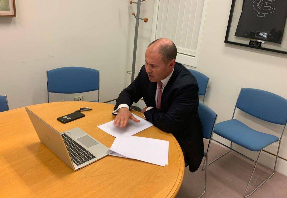 Josh Frydenberg saat menjadi pembicara European Commissioner for Economy . Sumber: twitter.com/JoshFrydenberg