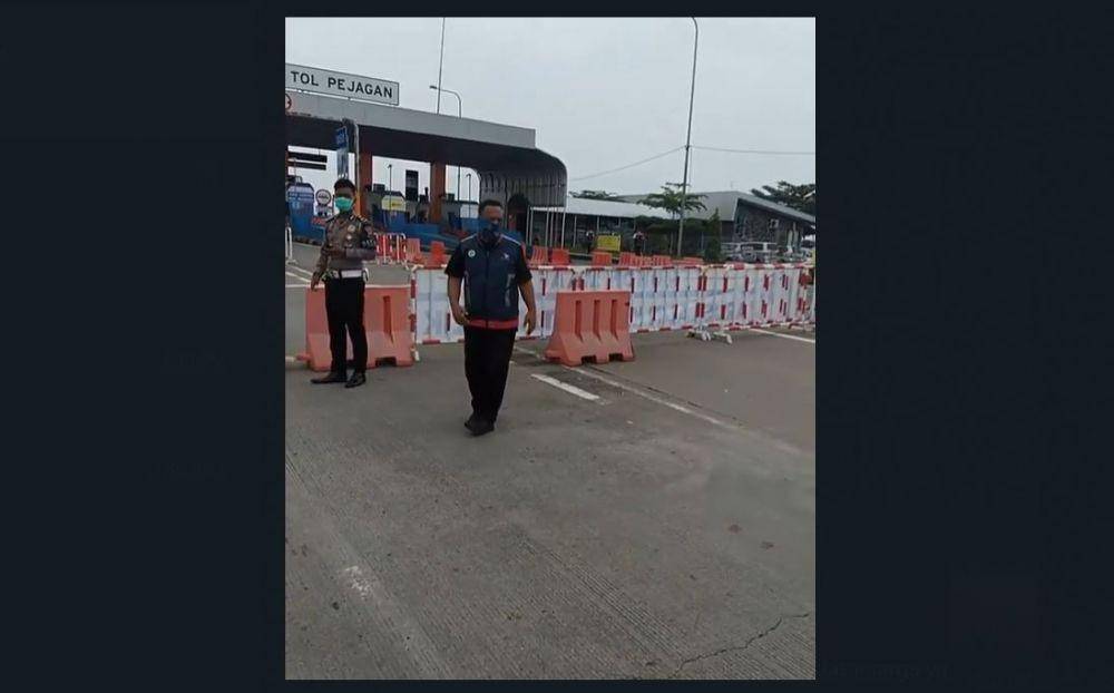 Video viral penyekatan tol Kanci Pejagan (Dok. Istimewa)