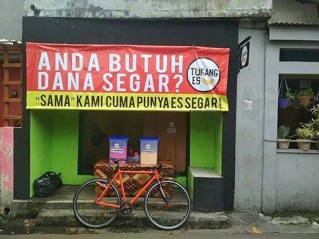 Spanduk penjual takjil/Instagram.com/masabodohah