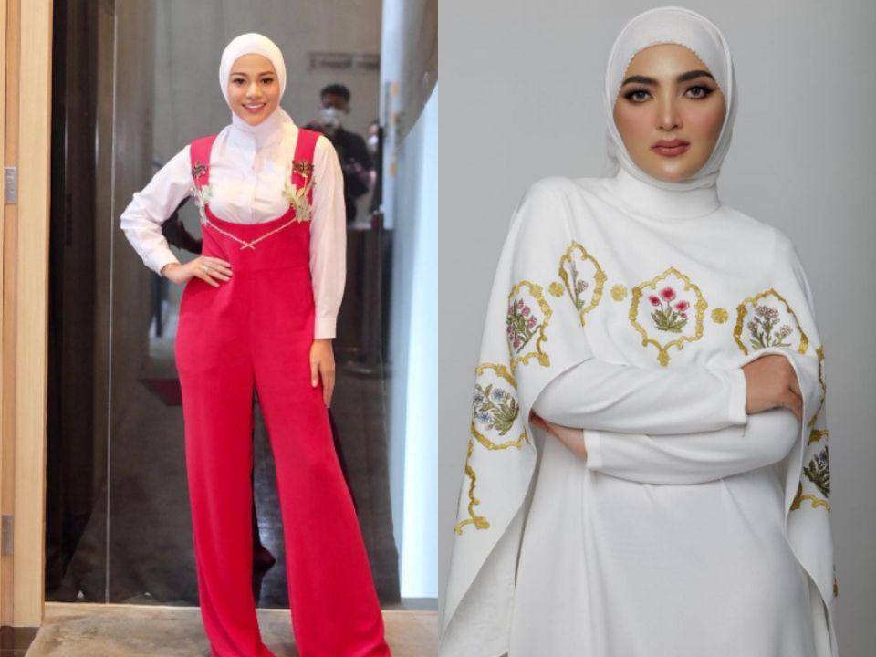 Penampilan Aurel Hermansyah dan Ashanty saat berhijab (instagram.com/aurelie.hermansyah | instagram.com/ashanty_ash)