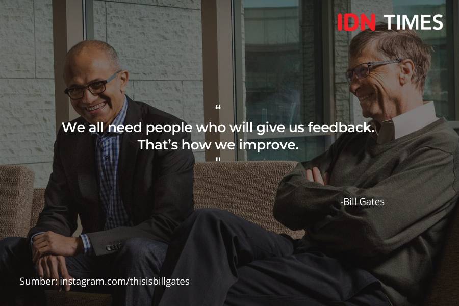 Ilustrasi Quotes Bill Gates (IDN Times/Klara Livia)