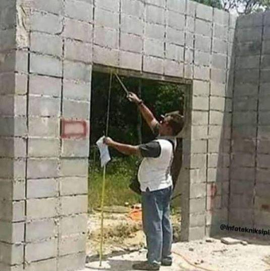 salah pasang tembok (instagram.com/infotekniksipil)