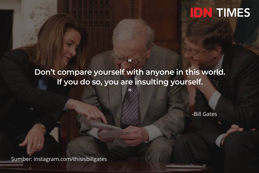 Ilustrasi Quotes Bill Gates (IDN Times/Klara Livia)