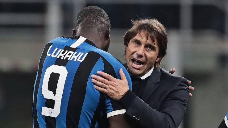 Antonio Conte dan Romelu Lukaku (goal.com)