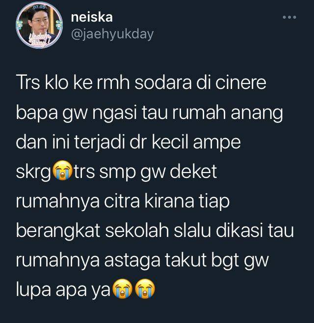 Curhat warganet saat rumahnya dekat artis (twitter.com/jaehyukday)