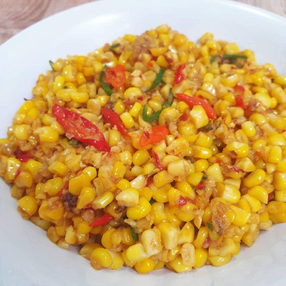 Tumis jagung manis (instagram.com/ang.agnezy)
