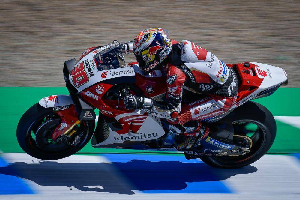 Nakagami menggeber motor di GP Spanyol. (motogp.com)