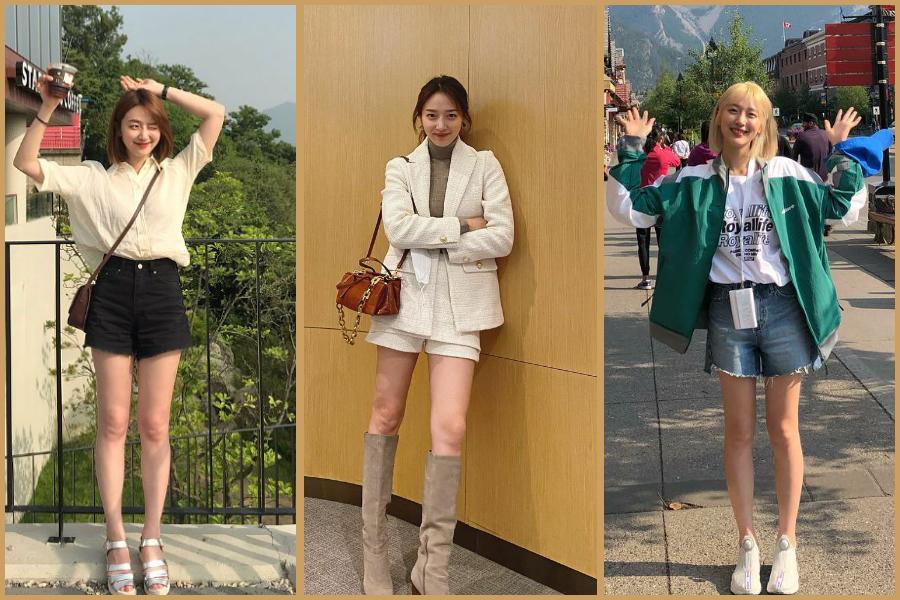 ootd celana pendek Pyo Ye Jin (instagram.com/yjiinp)