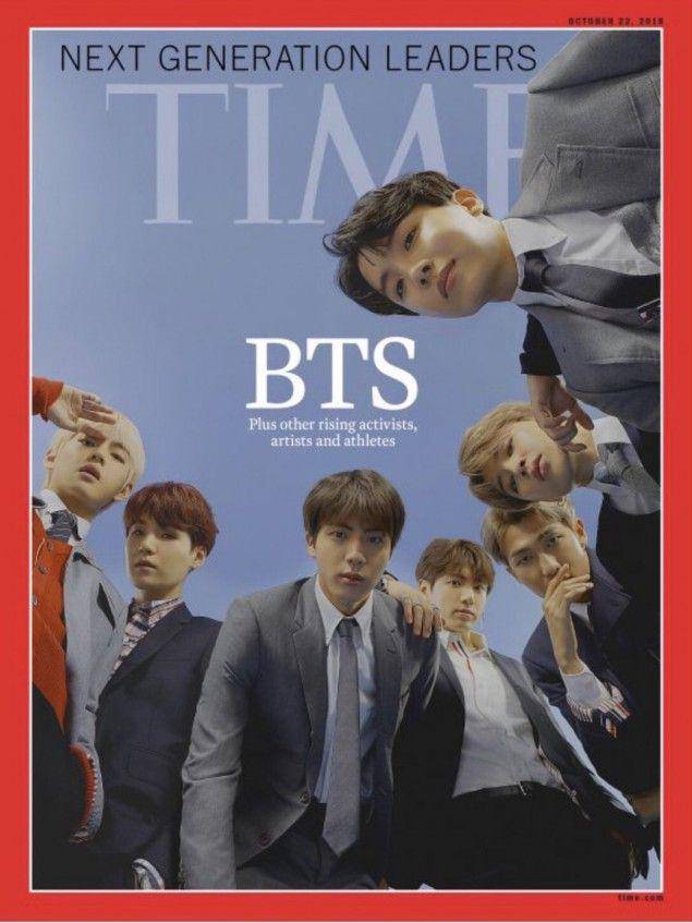 BTS dalam majalah TIME sebagai Next Generation Leader. (Dok. TIME)