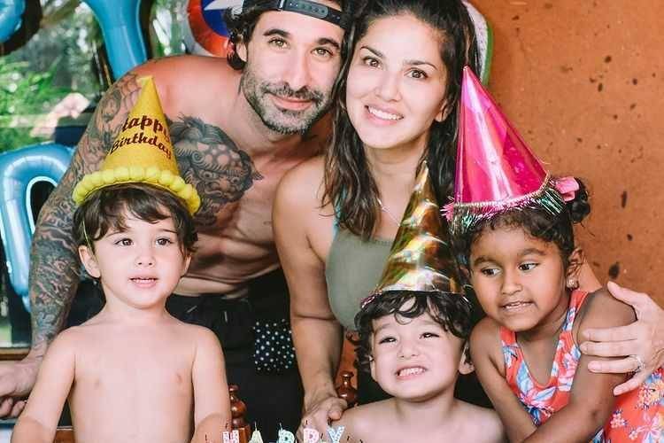 Sunny Leone dan keluarga (instagram.com/sunnyleone)