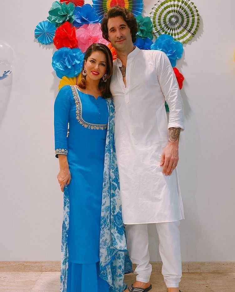 Sunny Leone dan suami (instagram.com/sunnyleone)
