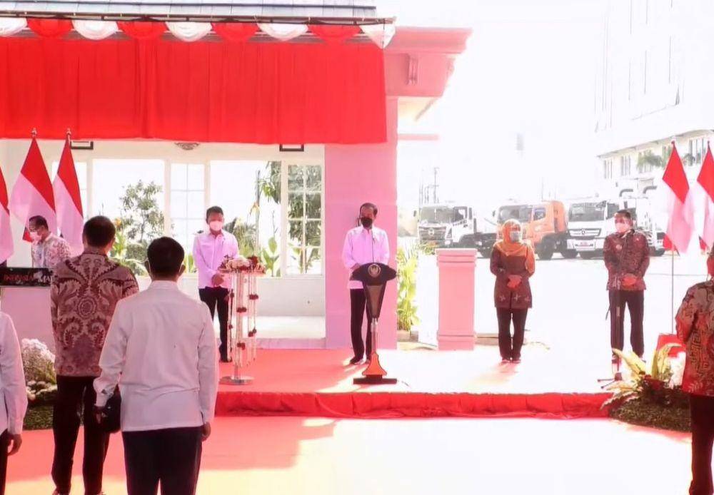 Presiden Jokowi meresmikan Pengolahan Sampah Energi Listrik TPA Benowo, Surabaya (youtube.com/Sekretariat Presiden)
