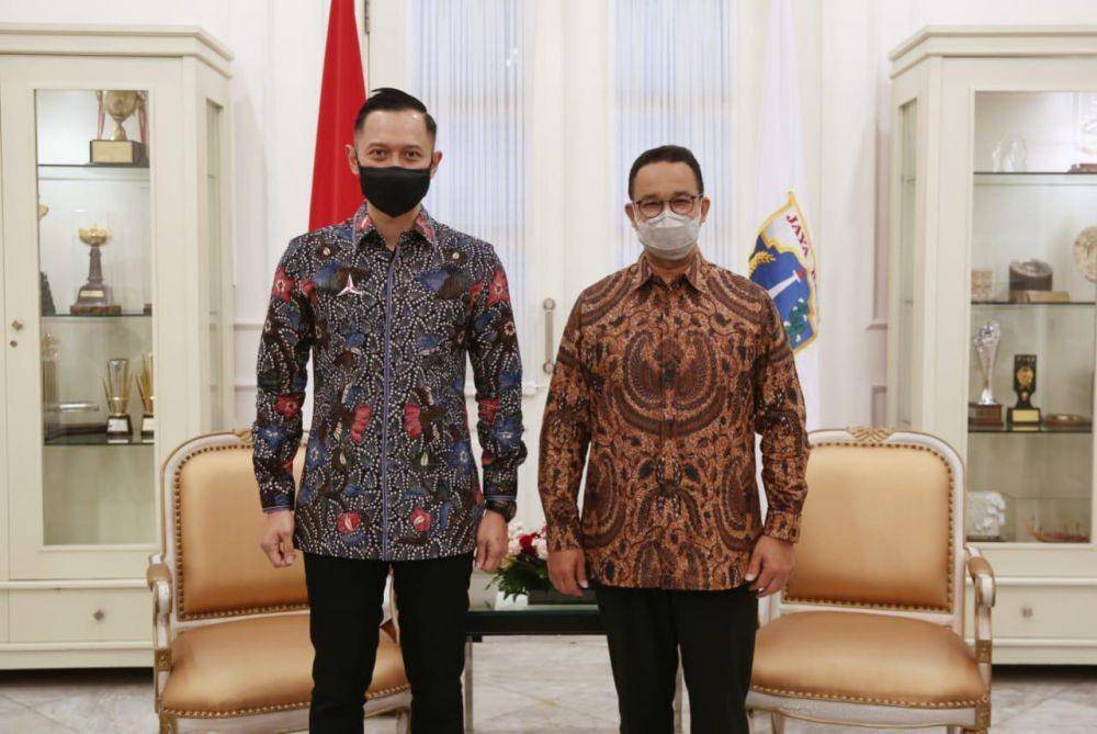 Pertemuan Ketua Umum Partai Demokrat, Agus Harimurti Yudhoyono dan Gubernur DKI Jakarta, Anies Baswedan di Jakarta (dok.DPP Partai Demokrat)