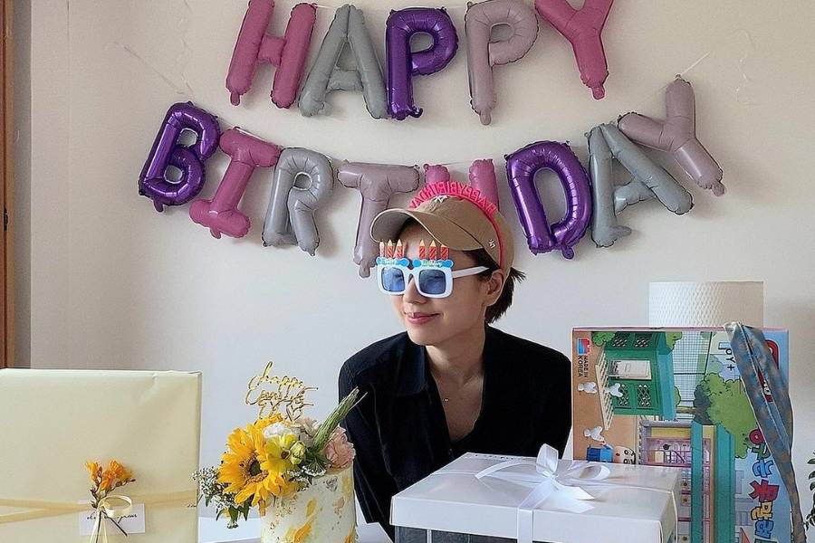 potret perayaan ultah Ahn Eun Jin (instagram.com/eunjin___a)
