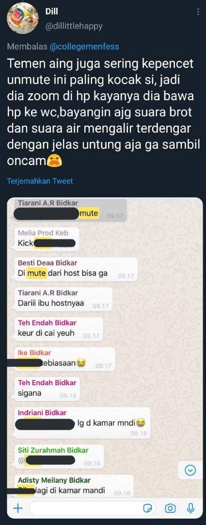 Cuitan netizen saat kuliah online. (twitter.com/dillittlehappy)