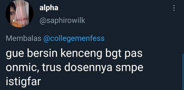 Cuitan netizen saat kuliah online. (twitter.com/saphirowilk)