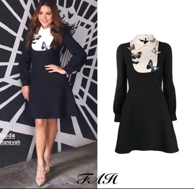 Aurel kenakan dress (instagram.com/fashion Aurel Atta/