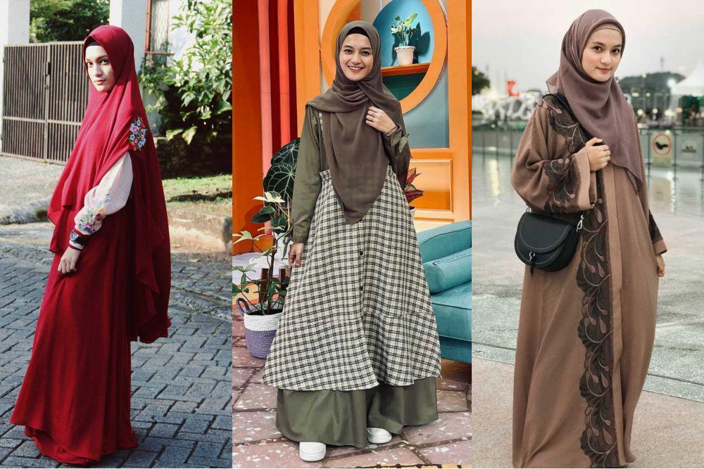 10 Inspirasi Gamis ala Selebgram Jihan Ghazali, Antiribet tapi Elegan