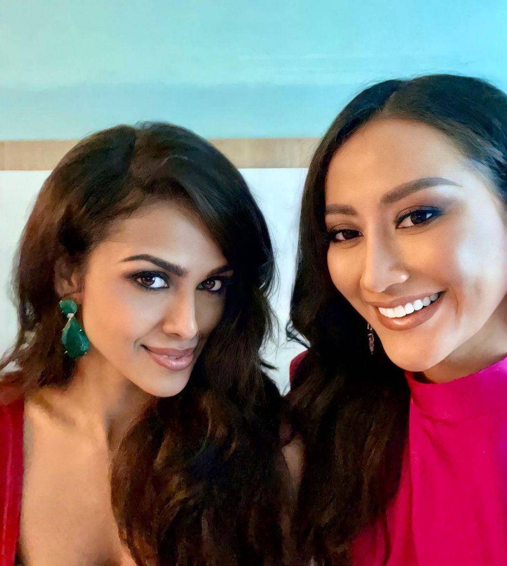 Ayu Maulida di hari pertama karantina Miss Universe 2020 (Instagram.com/adline_castelinofficial)