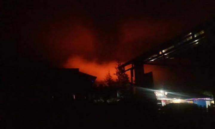 Tembakan dari Teroris KKB di Ilaga, Papua (DOK. Satgas Nemangkawi).