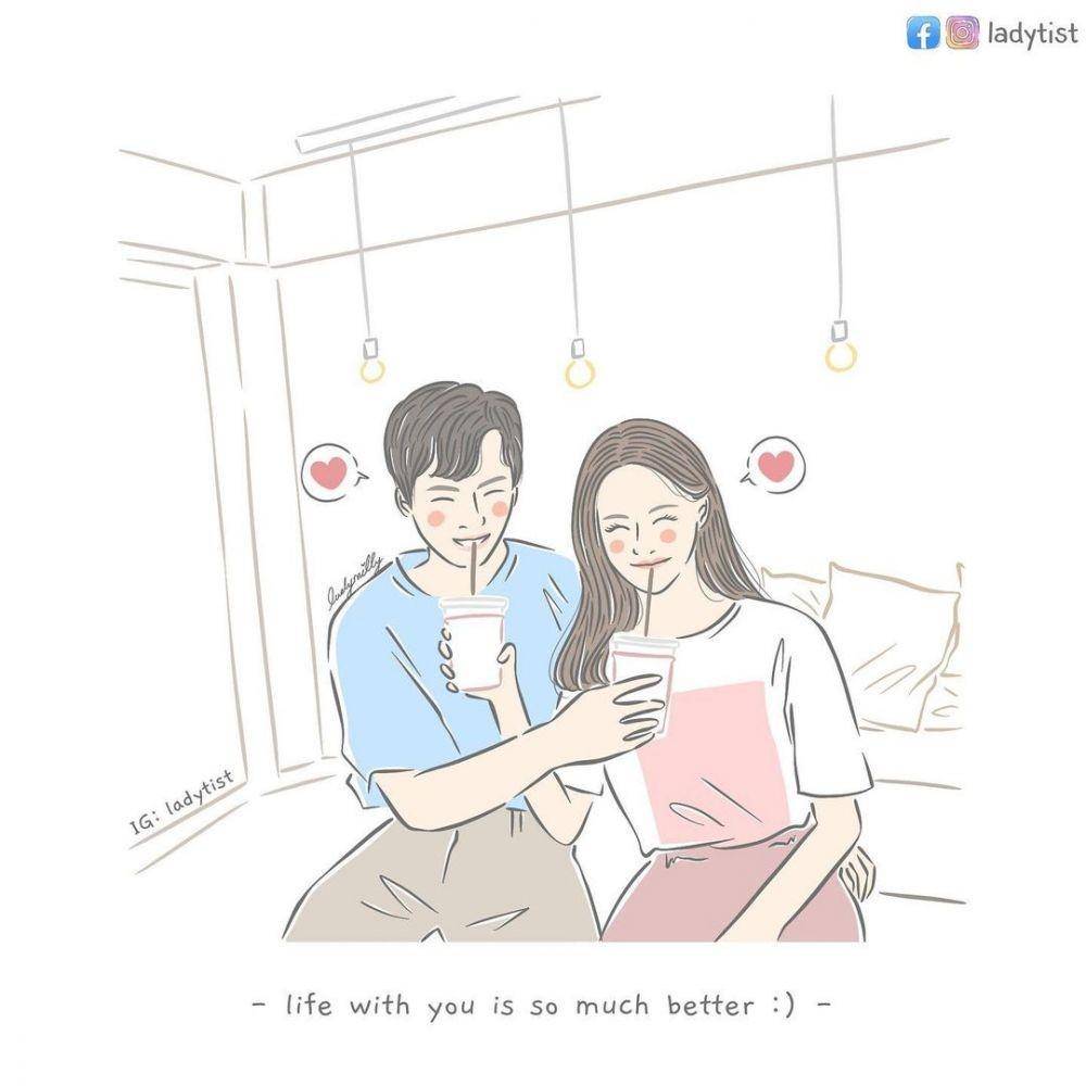 ilustrasi pasangan (instagram.com/ladytist)