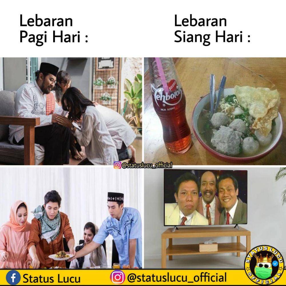 meme hari pertama lebaran (facebook.com/Status Lucu)