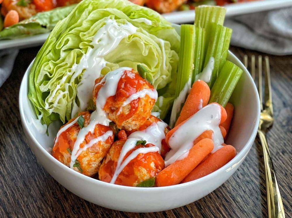 buffalo ranch chicken meatballs (sweetsavoryandsteph.com)