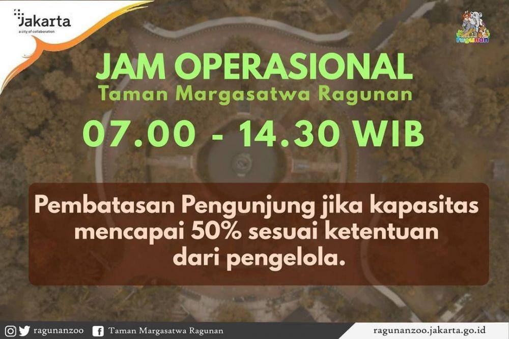 Taman Margasatwa Ragunan di era pandemik. (instagram.com/ragunanzoo)