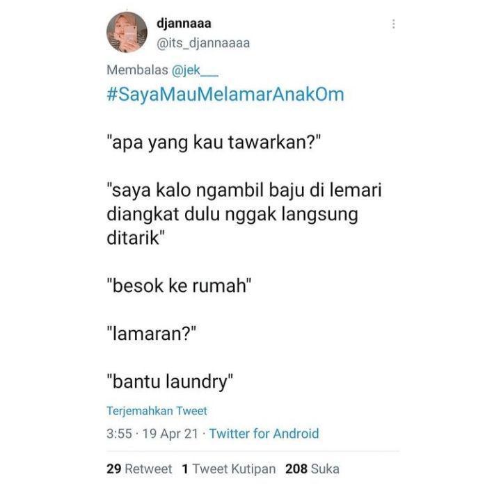 10 Tweet Kocak Warga +62 Melamar Anak Om, Pede Abis!