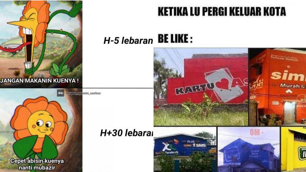 meme jelang lebaran (instagram.com/asupan_ngemim_useless | facebook.com/Haidar Ali)