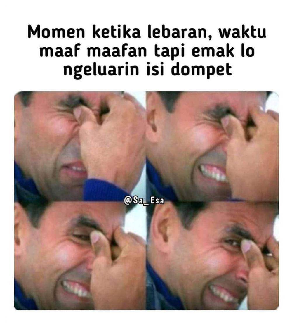 meme hari pertama lebaran (instagram.com/mrci.id)