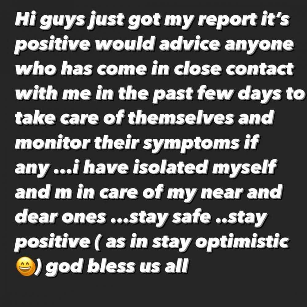 pesan Ravi Dubey (instagram.com/ravidubey2312)