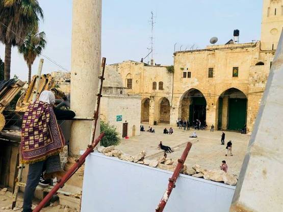 Bentrokan di komplek Masjid Al Aqsa (Instagram/eye.on.palestine)
