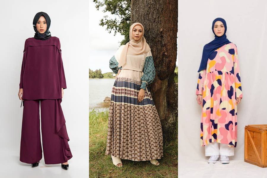 Baju lebaran dari koleksi rancangan artis (berbagai sumber)