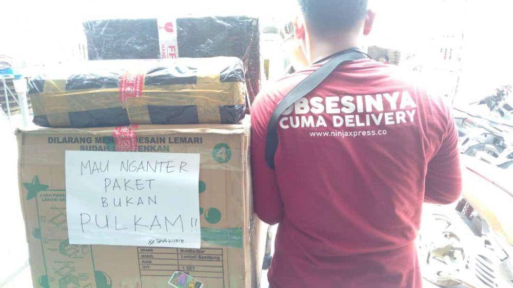 pengendara bukan mudik (twitter.com/txtdrikurir)