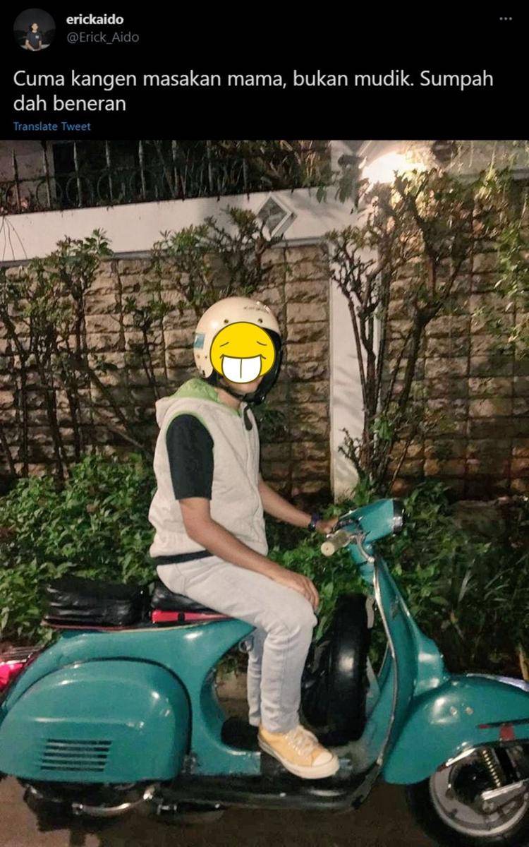 pengendara bukan mudik (twitter.com/erick_aldo)